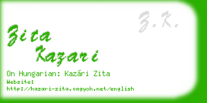 zita kazari business card